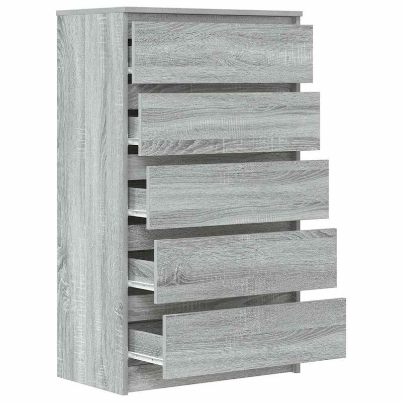 Mertcan 60cm W 5 - Drawer Chest of Drawers, Grey Sonoma