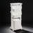 White Vertical Bathroom Storage Rack, Three-Layer Model,Large Capacity Multi-Functional Laundry Hamper With Storage Shelf, Foldable Clothes Basket For Home, Laundry Room, And Dorm Organization-121584487