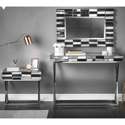 Corinth 110cm Glass Top Console Table