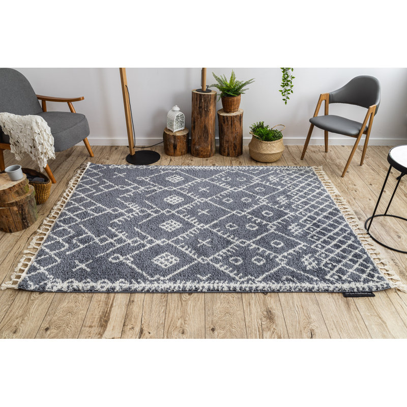 Berber Geometric Area Rug, Rectangle 140 x 190cm