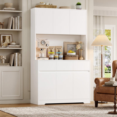 70.9"H Modern Home Bookshelf/Cabinet with Adjustable Shelves