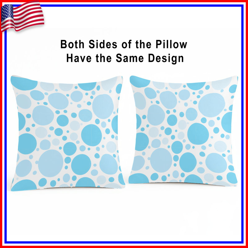 Polka Dots Throw Pillow, Pattern Double Sided Pillows, 26 x 26 inches