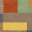 Tapis bleu / brun / beige en laine touffeté à la main Amier-2053018317