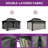 Outdoor Aluminum Hardtop Patio Gazebo with Curtain and Netting-93931793