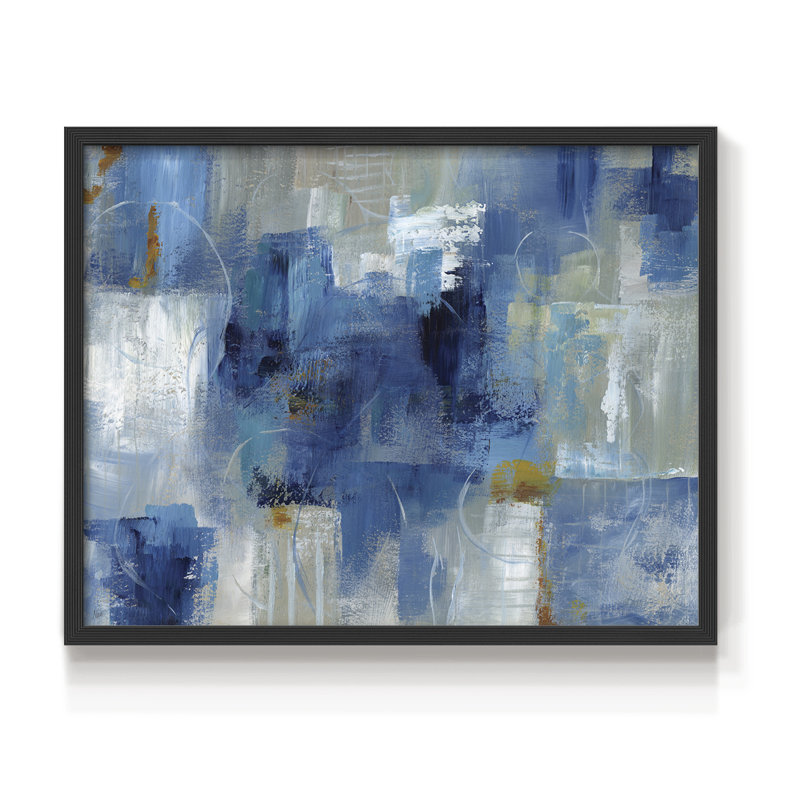 Bleu matin - reproduction encadrée, Noir, noir, noir, noir, H 16 po x l 20 po
