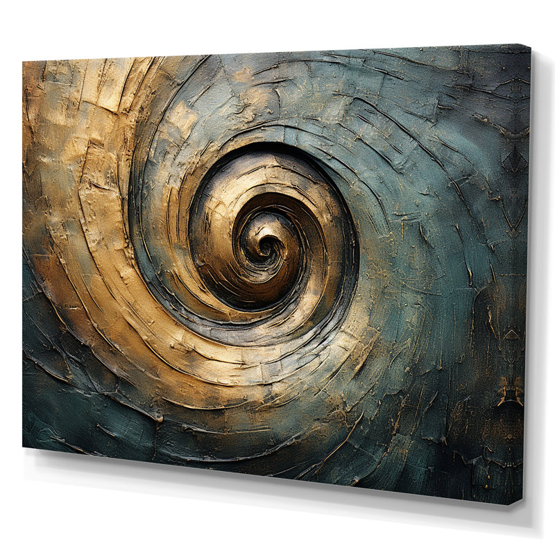 Dahir - Abstract Spirals, art mural, Toile tendue, H 34 po x l 44 po x P 1,5 po