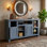 Console de télévision 60 po Bowen, bleu ardoise