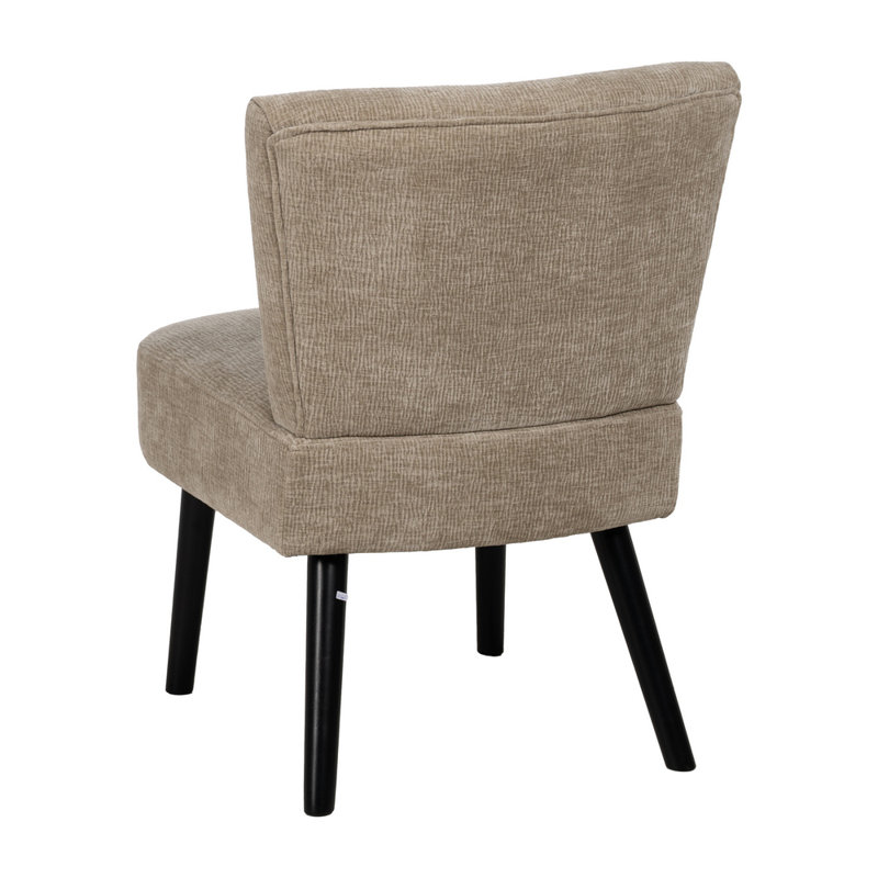 McCall Upholstered Side Chair, Beige Polyester