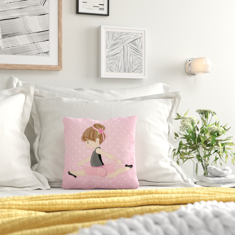 Coussin décoratif intérieur/extérieur ballerine head jete, 18 po x 18 po, Blond