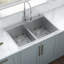 Tirana 33" L x 22" W Double Basin Drop-In Kitchen Sink with Basket Strainer