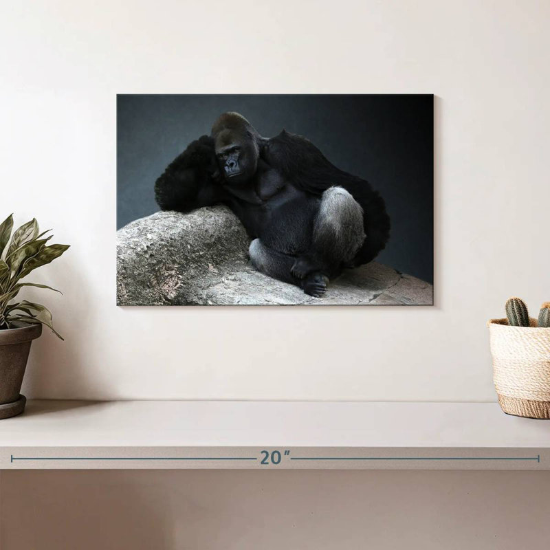 Brampt Daydreaming Gorilla, 8" H x 12" W
