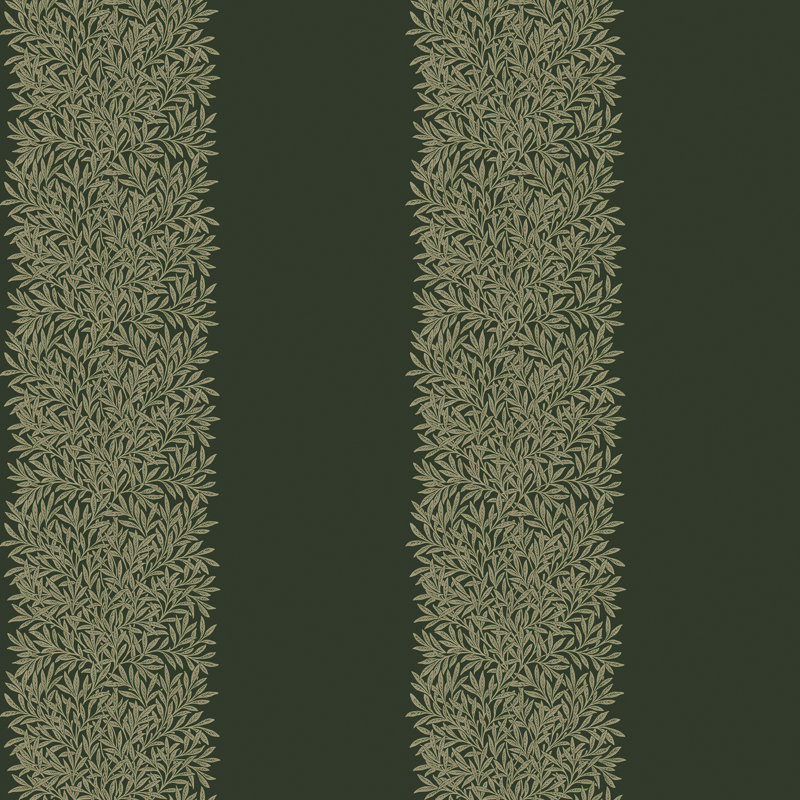 William Morris at Home Willow Stripe Privet Green Wallpaper, Green