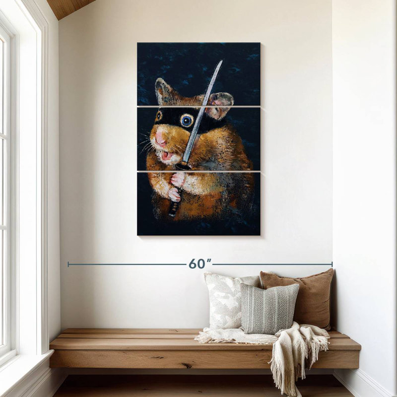 Brampt Ninja Hamster, 45" H x 28" W