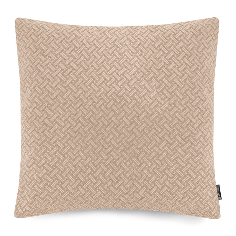Sia Geometric Brown Square Cushion Cover