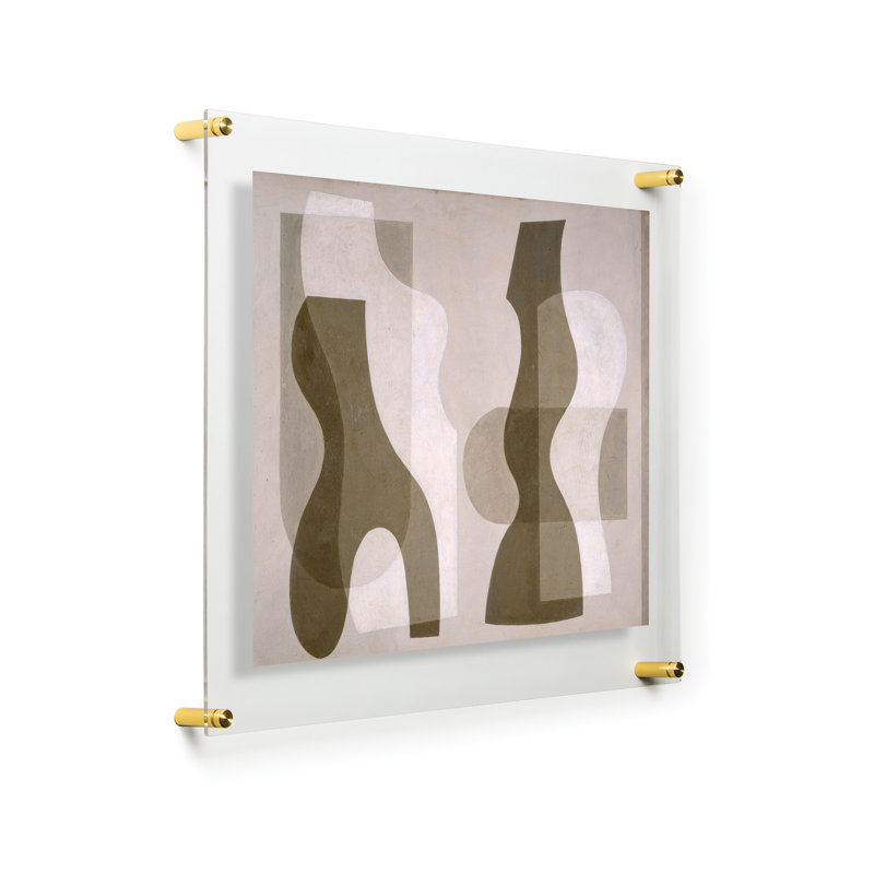 Clear UV-Grade Acrylic Modern Floating Picture Frame - Gold, 16" x 20"