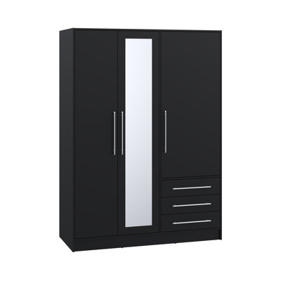 Raveaux 3 Door Manufactured Wood Wardrobe