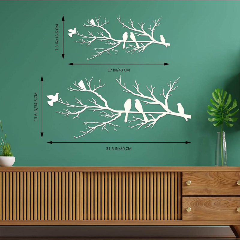 Metal Wall Decor, White