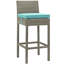 Ensemble de patio extérieur en osier gris anthracite 5 pièces Conduit-188032647