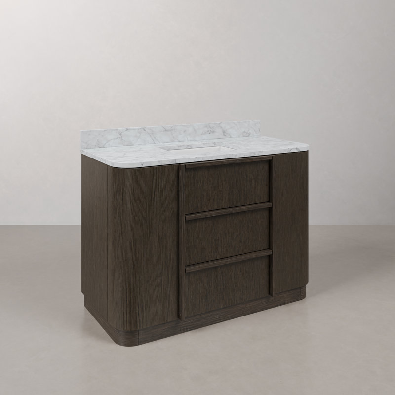 Water Creation Oxford 48" In. Single Sink Mid-Century Style Bathroom Vanity, 48"