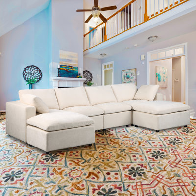 Kierran 6 Piece Chenille Modular Sectional