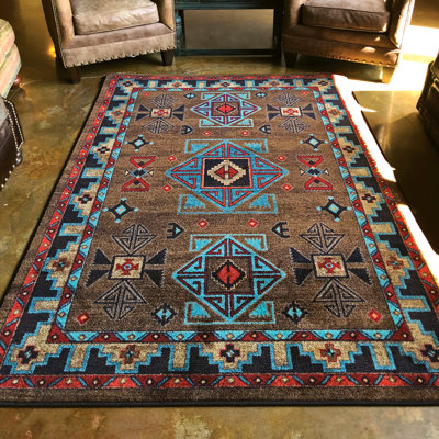 Tapis brun Southwestern