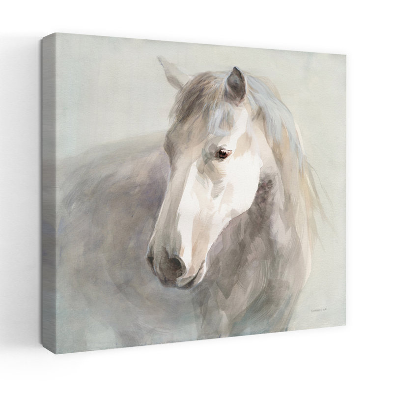 Gentle Horse, art contemporain, H 18 po x l 18 po