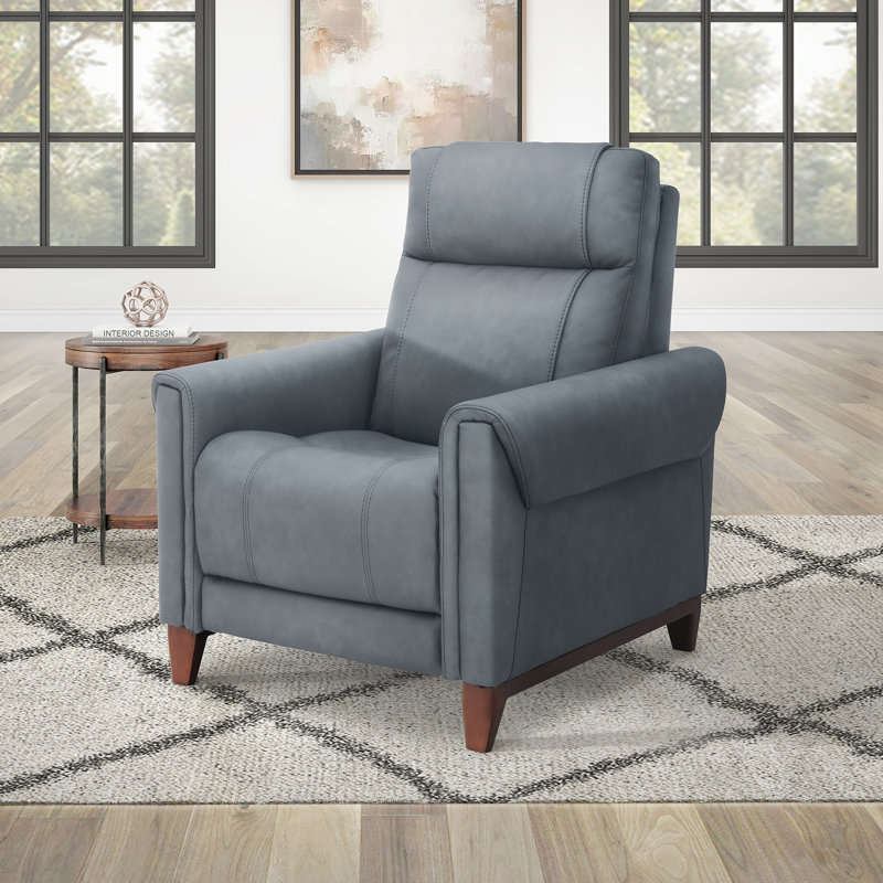 Fauteuil inclinable électrique Power High Leg P2, Mélange de polyester bleu