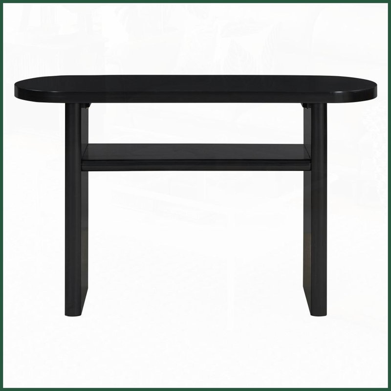 Table basse moderne et minimaliste avec tablette robuste et amp; Placage de caoutchouc - Rangement stable et spacieux pour le salon