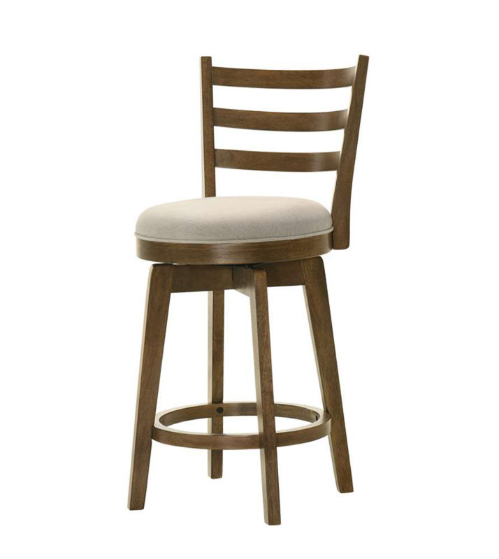 Fauteuil à hauteur de comptoir avec siège rembourré Corrigan Studio®, Noyer