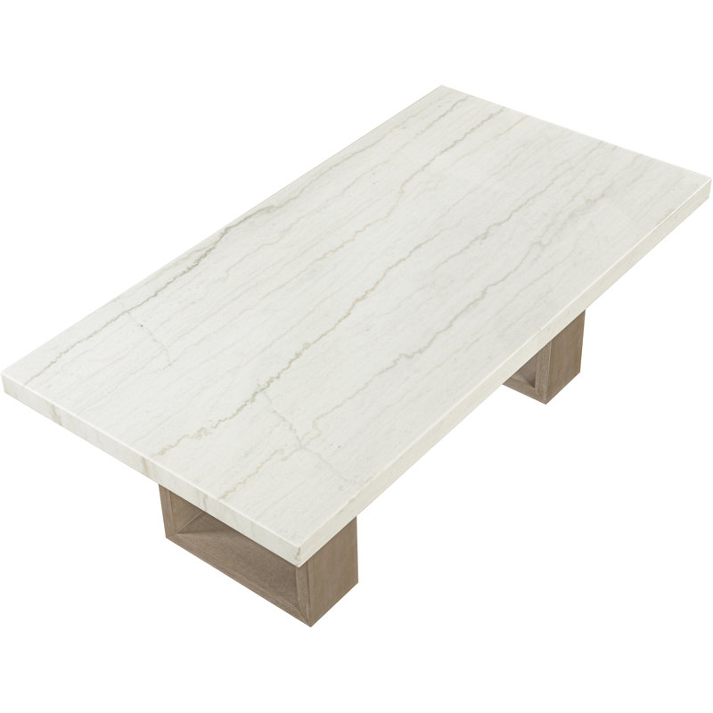 Table de salle à manger 84 po Ozwald, Naturel, White