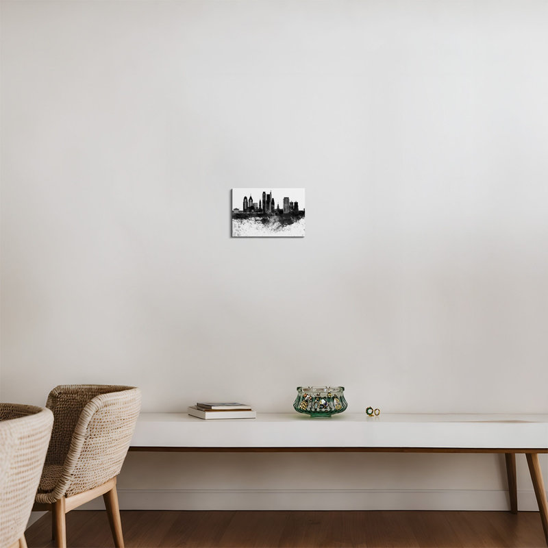 Horizon de Philadelphie, gouttes noires et blanches, H 8 po x l 12 po x P 0,75 po