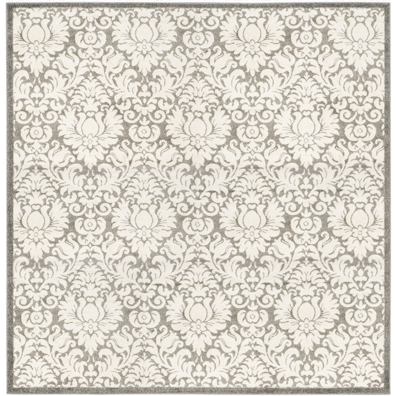 Tapis floral Carman Performance, Carré 9 pi