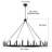 Moomal 47 in. 16 - Light Large Candle Style Dimmable Wagon Wheel Chandelier