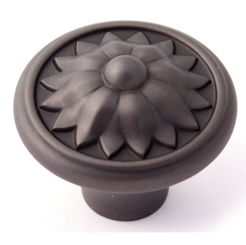 Poignée champignon 1 1/2 po Fiore, Bronze, H 1,125 po x l 1,25 po x P 1,25 po