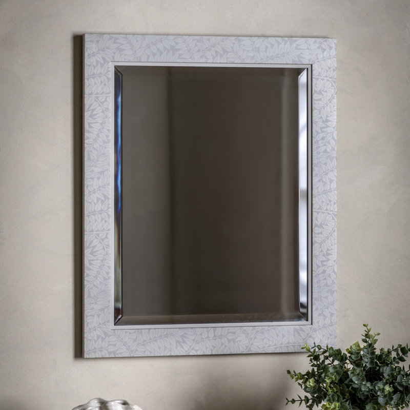 Margret Botanical Rectangle Mirror 51cmx61cm, Beige