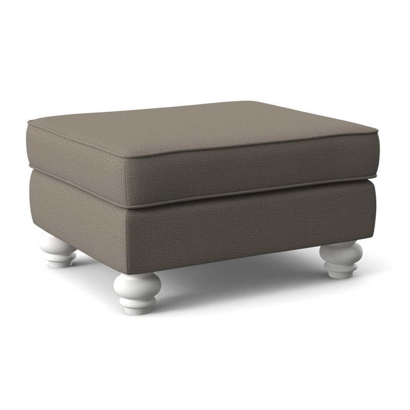 Lowell Ottoman, Frost White Finish, Stone Crypton Performance; 0884-83