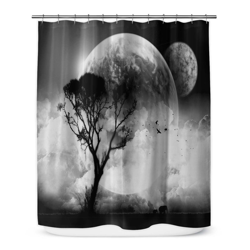 Anzel Abstract Shower Curtain, 70" H x 71" W