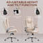 Fauteuil de direction avec accoudoirs rabattables rembourrés, chaise de bureau en microfibre à haut dossier, fauteuil d'ordinateur pivotant à hauteur réglable et fonction d'inclinaison-529395814