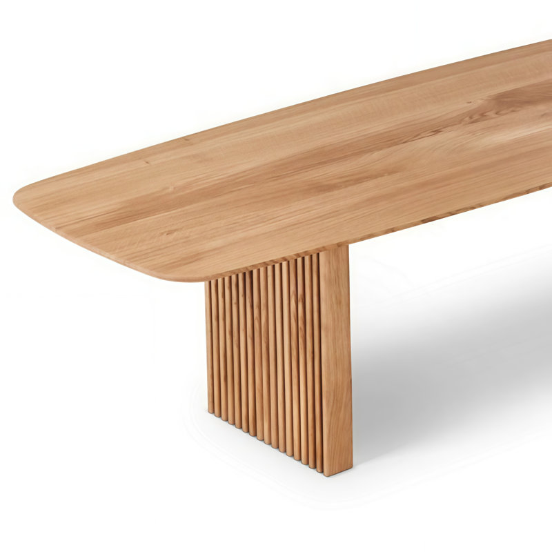 Modern Rectangular Solid Wood Dining Table, 29.5"H x 86.6"L x 31.5"W