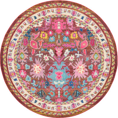 Eddins Washable Floral Indoor Rug