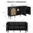 56" 3-Door Sideboard Cabinet Buffet With Rattan Door