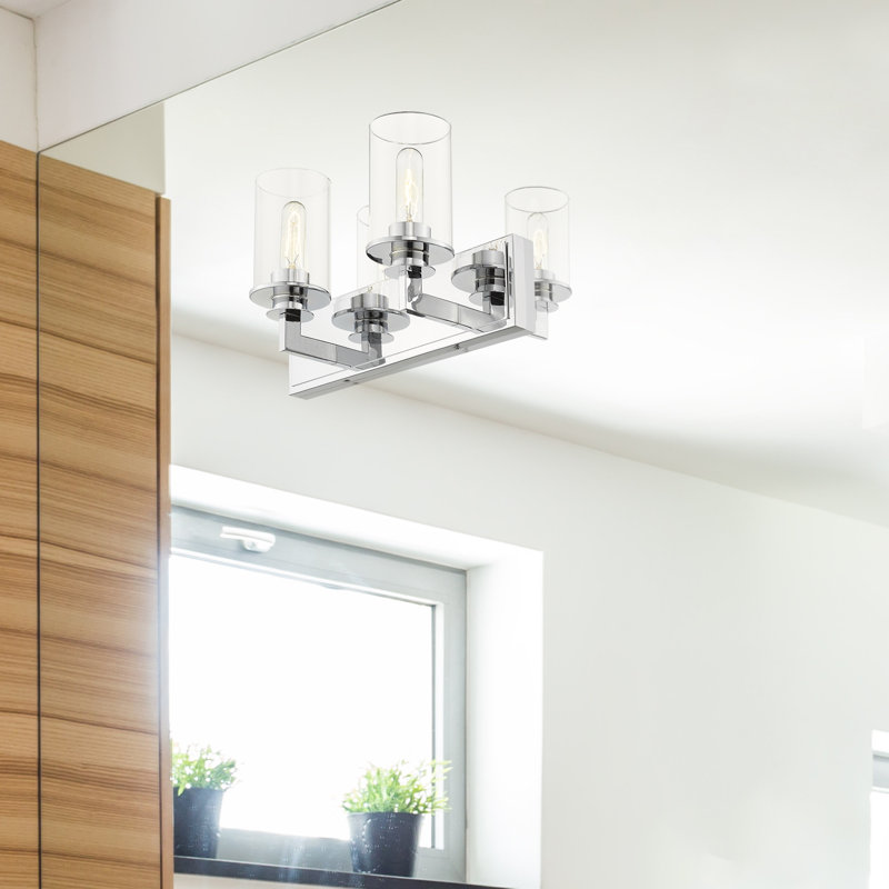 Éclairage pour salle de bain à intensité variable 2 lumières Attah, Chrome