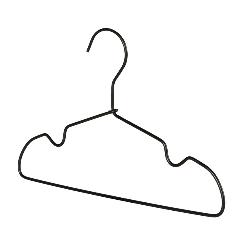 Harbour Housewares - Metallic Children's Coat Hanger, Black