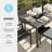 Martha Stewart Bedford 62" Outdoor Rattan Wicker Patio Table with Engineered Wood Top-109713830