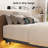 Floating Bed Frame with LED Lights Metal Slats Underbed Storage Space No Box Spring-628827336