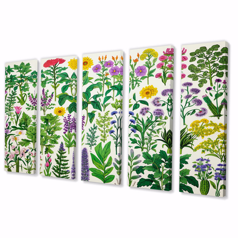 Vernice - Fleurs murales 5 pièces, H 28 po x l 60 po