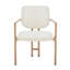 Boucle Upholstered Metal Armchair in Beige-100699327
