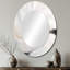 Miroir mural blanc et doré ondulé blanc et doré-823481713