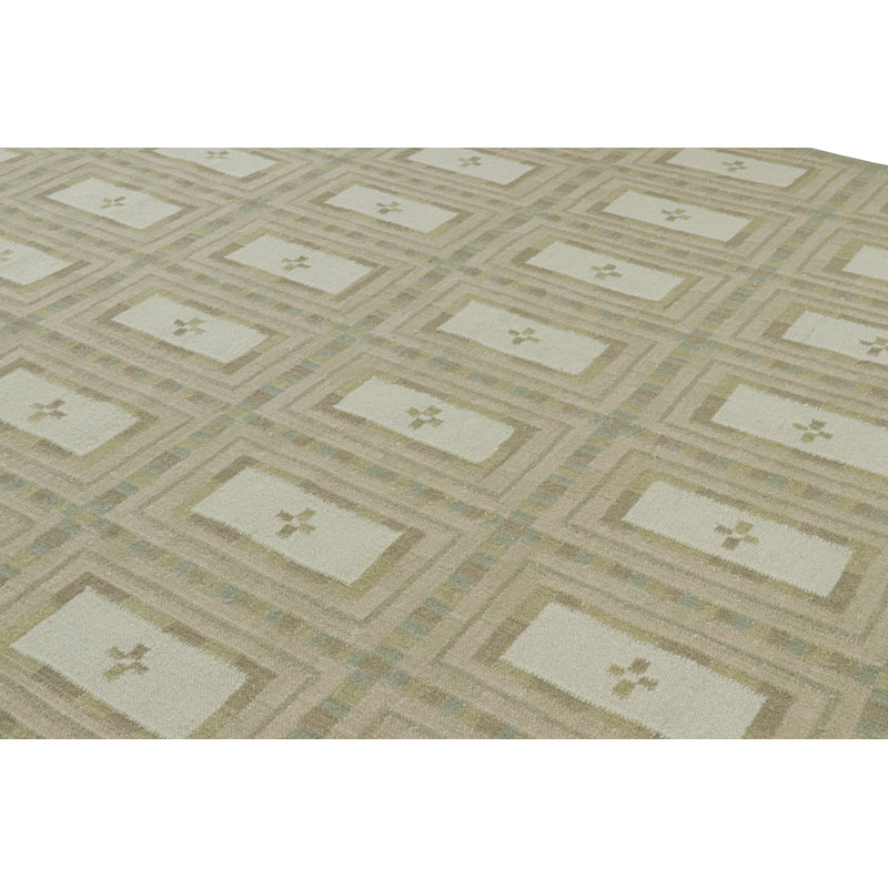 Scandinavian Wool Geometric Area Rug, Rectangle 5' x 7'