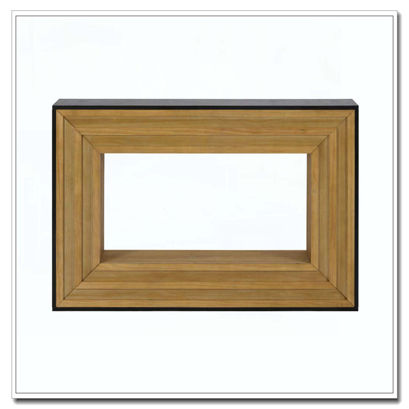 Contrast Console Table With Layered Wood Frame